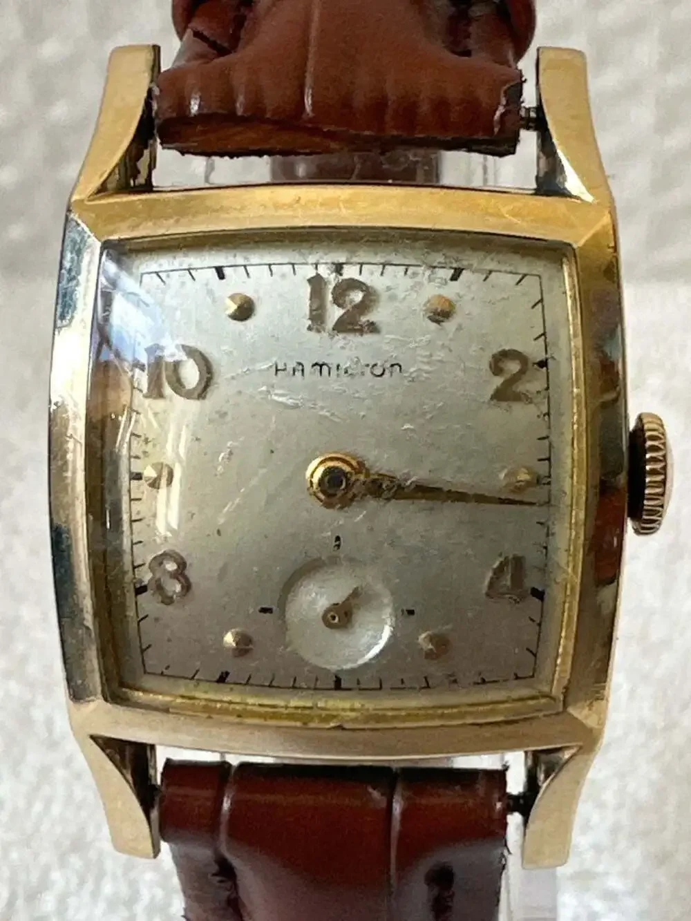 Vintage Hamilton Sawyer 10K Gold Filled Mechanical Watch with Presentation Engra